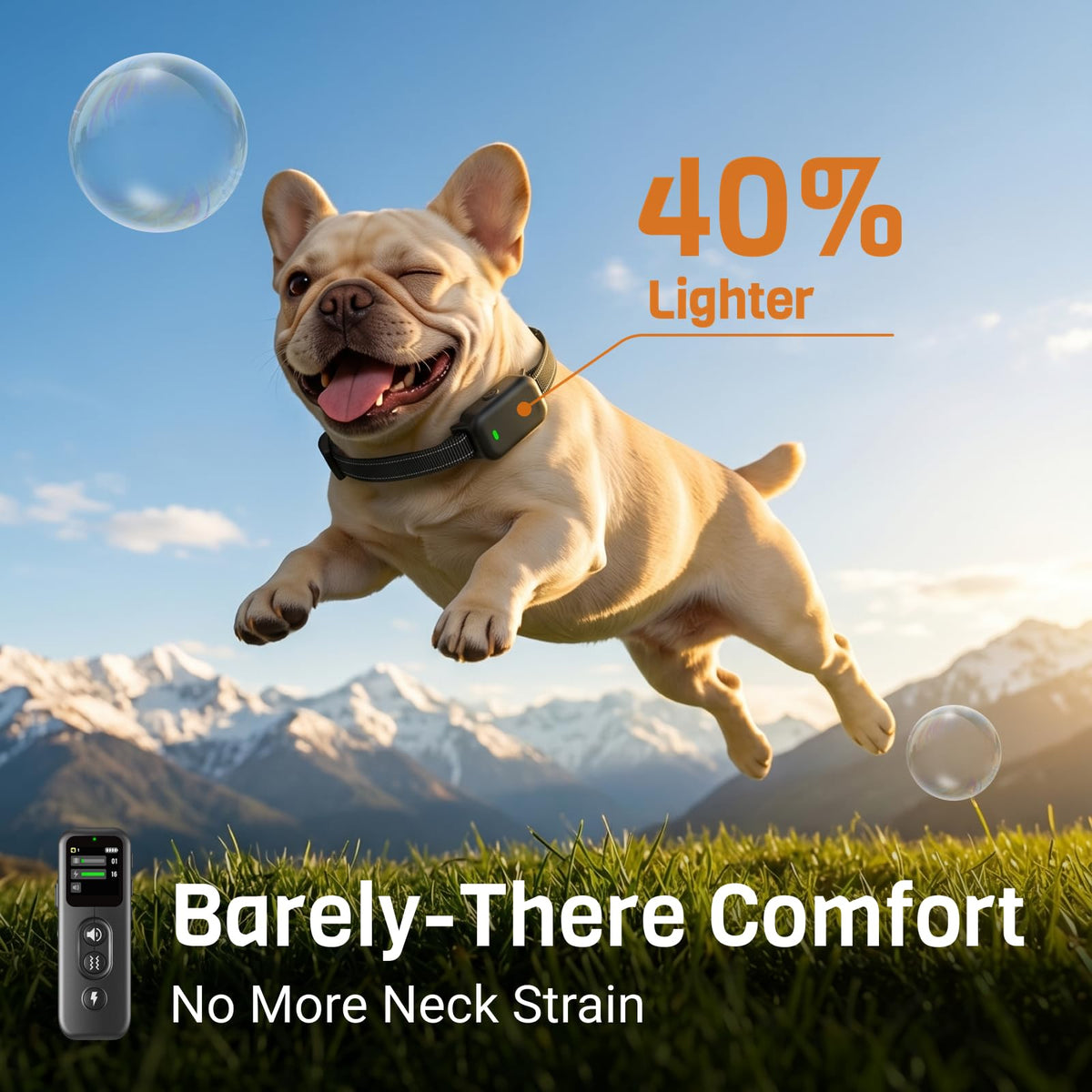 Ultra-Small IPX8 Dog Training Collar with Beep & Vibration & Shock K29874