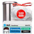 6-10 Gallon Drawstring Trash Bags 500 Count D25609