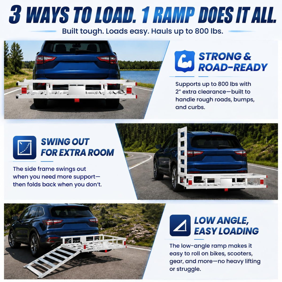 50x29.5x9 Inch Aluminum Hitch Cargo Carrier D617687