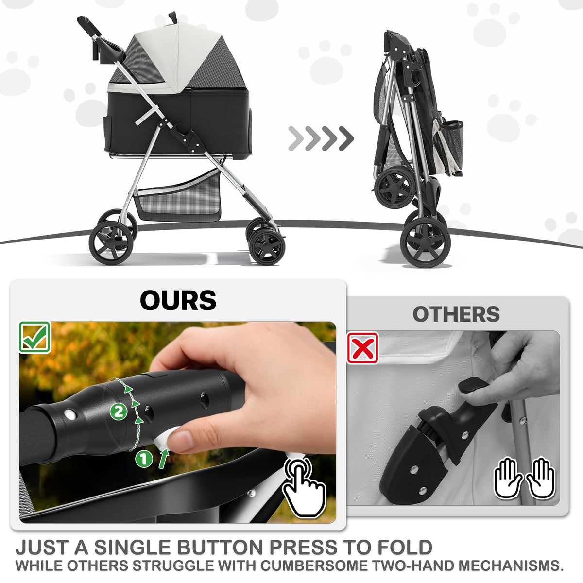Foldable Pet Stroller H36545
