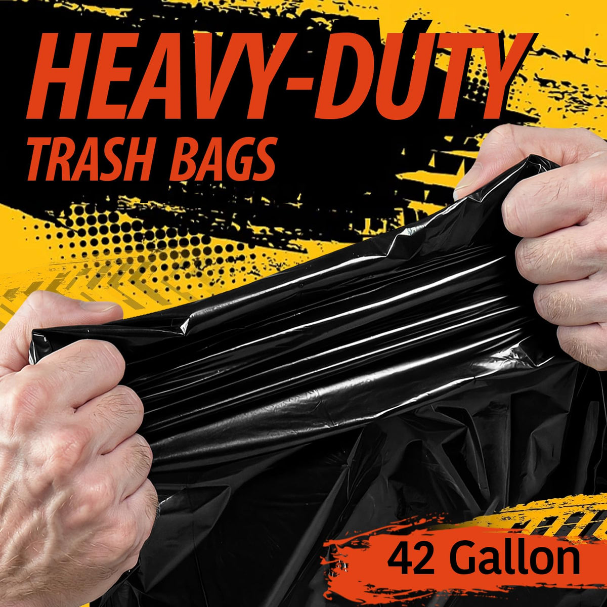 Black 42 Gallon Trash Bags 10 Count R658
