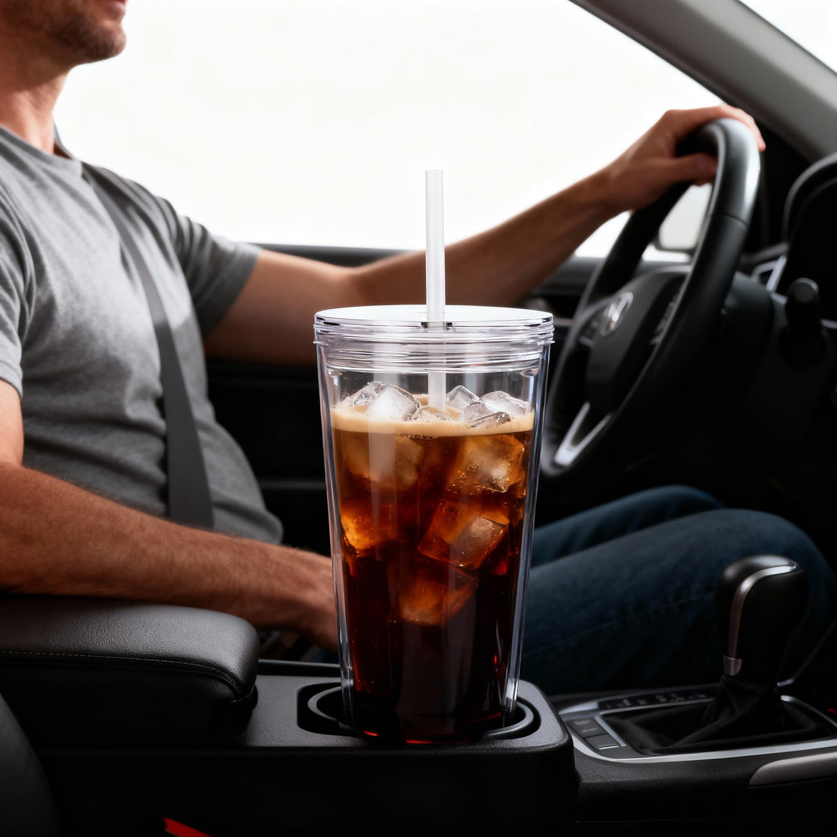 24oz Insulated Tumbler with Lid and Straw D9185