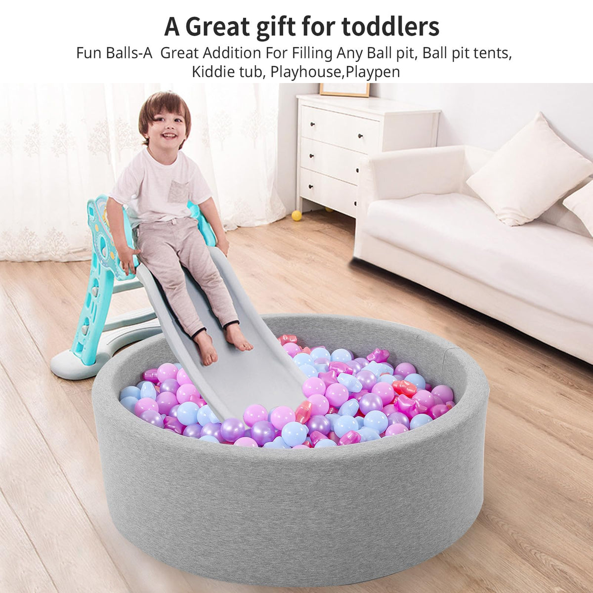100 200 500 Pack Phthalate & BPA Free Plastic Ball Pit Balls M7885