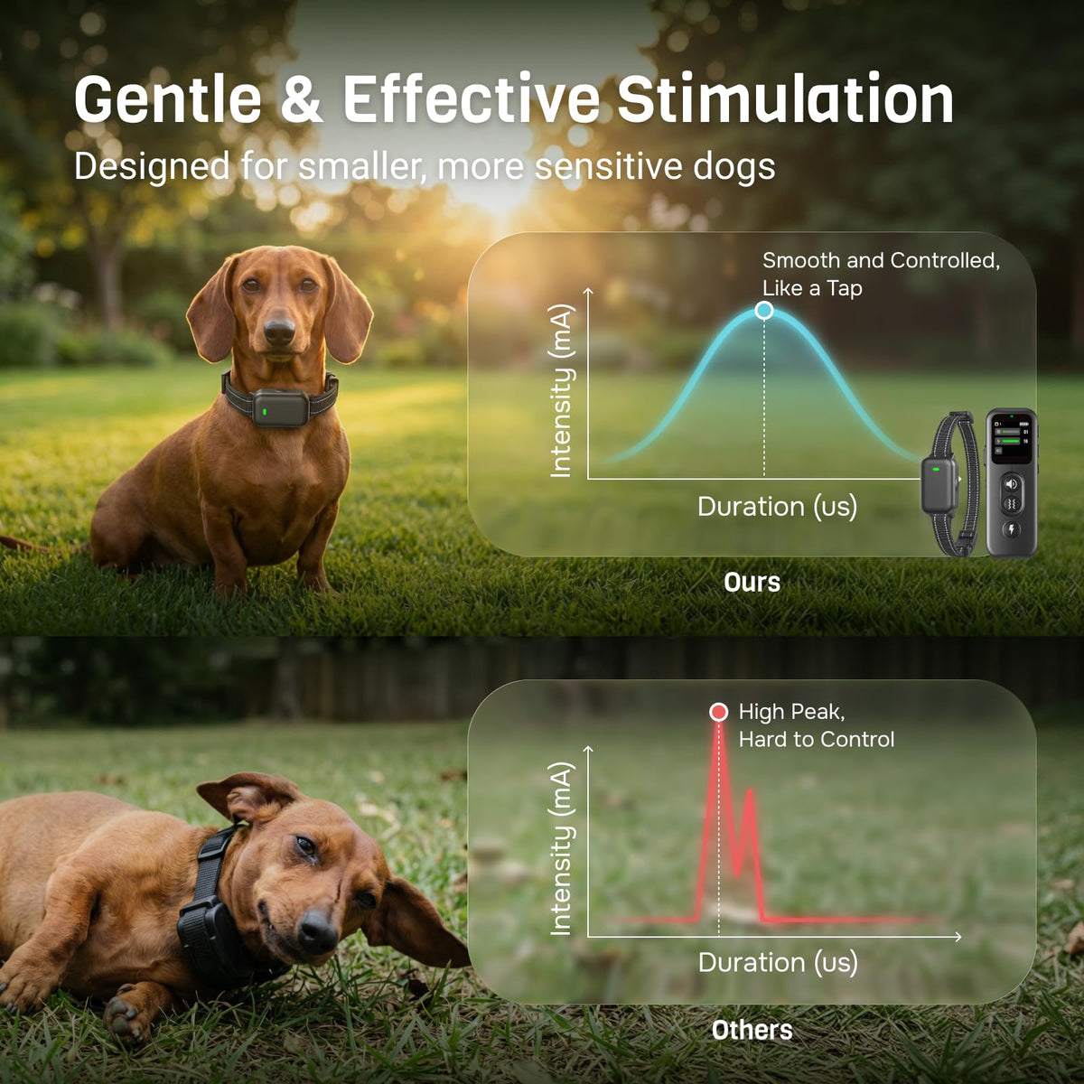 Ultra-Small IPX8 Dog Training Collar with Beep & Vibration & Shock K29874