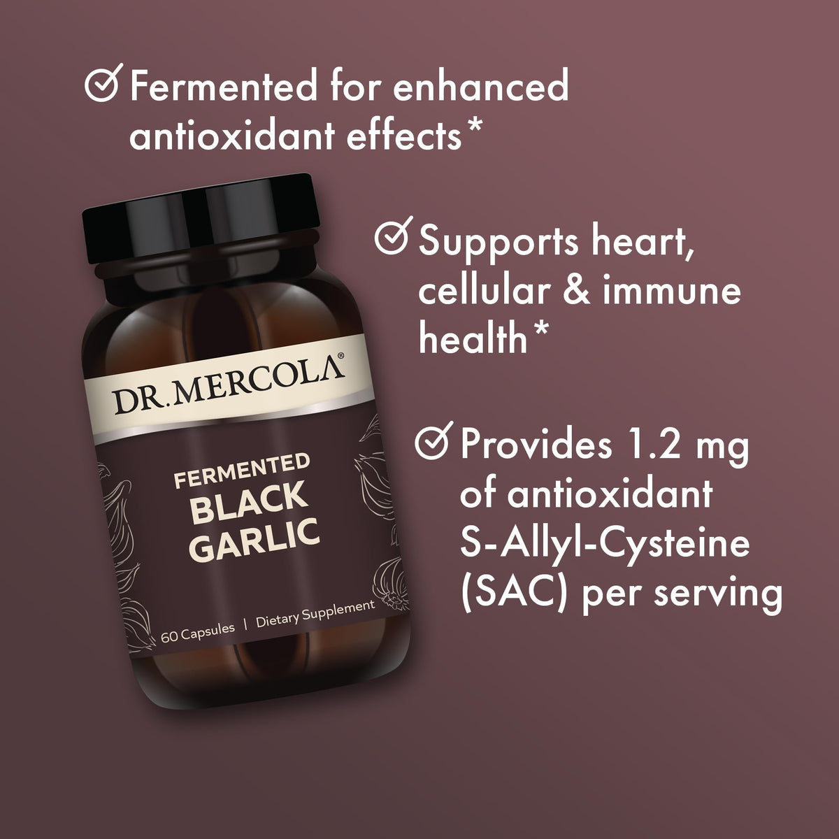 Fermented Black Garlic 60 Capsules I88215