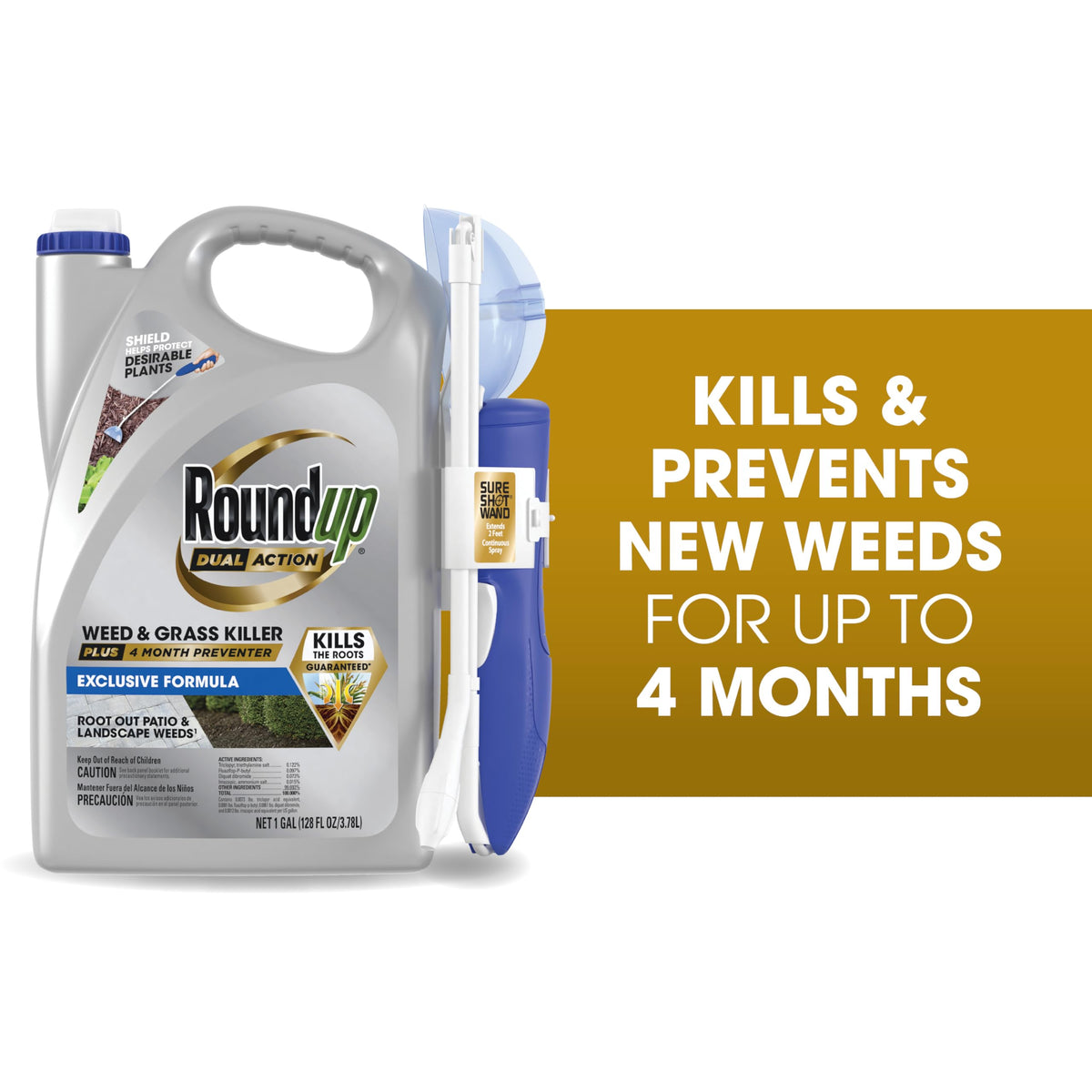 Dual Action Weed & Grass Killer with Wand, 1 gal. P2854