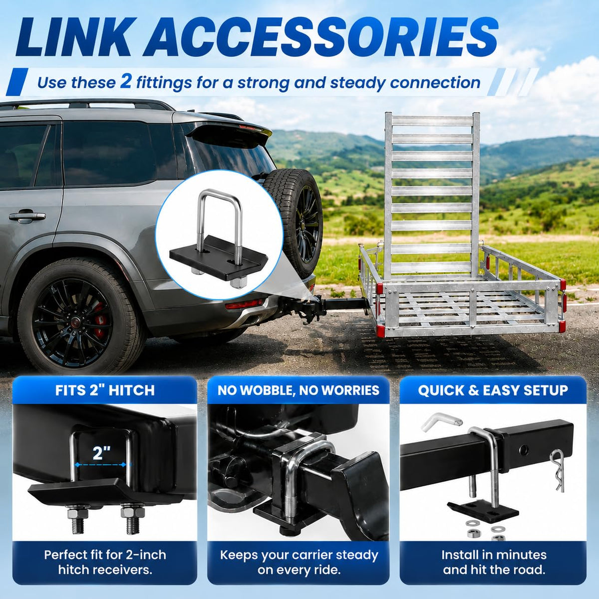 50x29.5x9 Inch Aluminum Hitch Cargo Carrier D617687