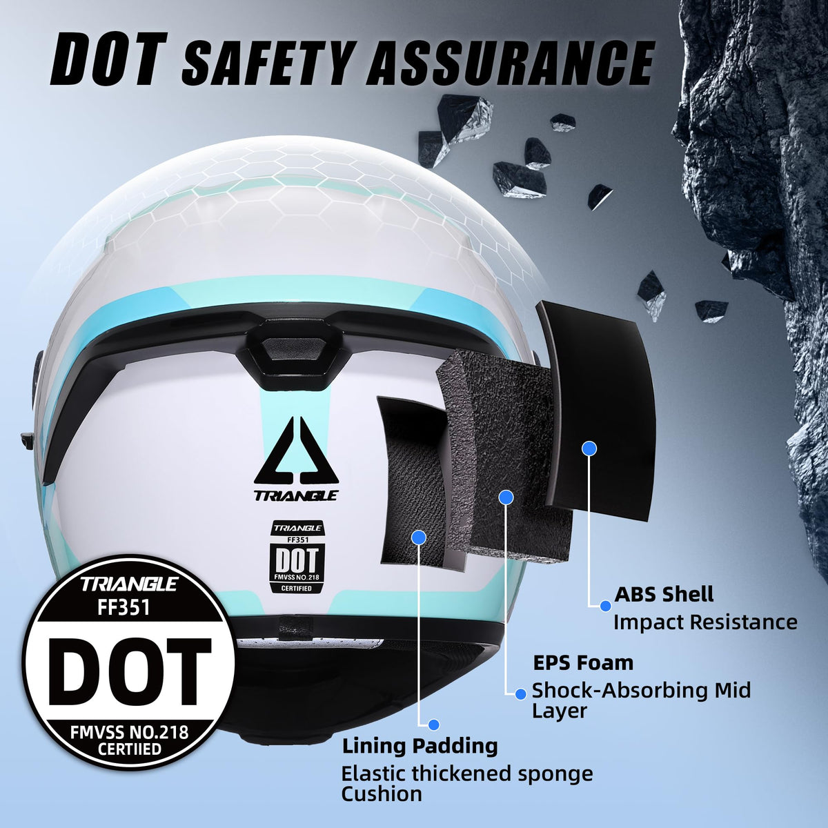 Full Face Motorcycle Helmet Dual Visor Q253468