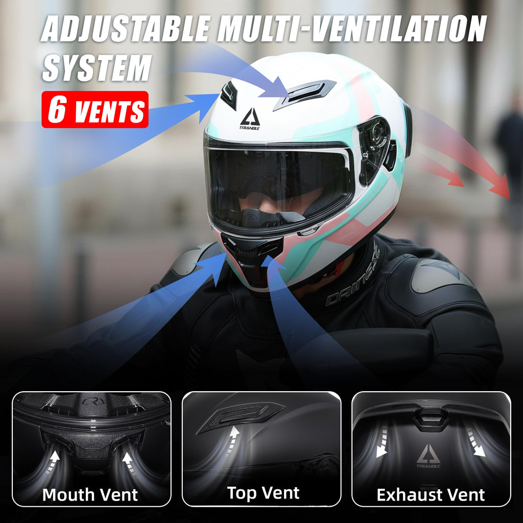 Full Face Motorcycle Helmet Dual Visor Q253468