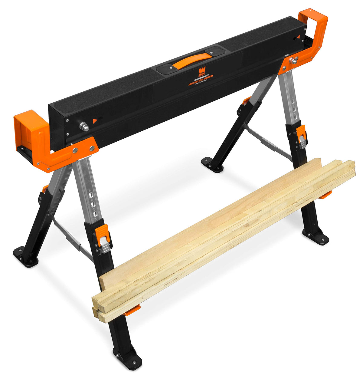 Steel Saw Horse Set and 6" Quick Release Track Saw Clamps U21490