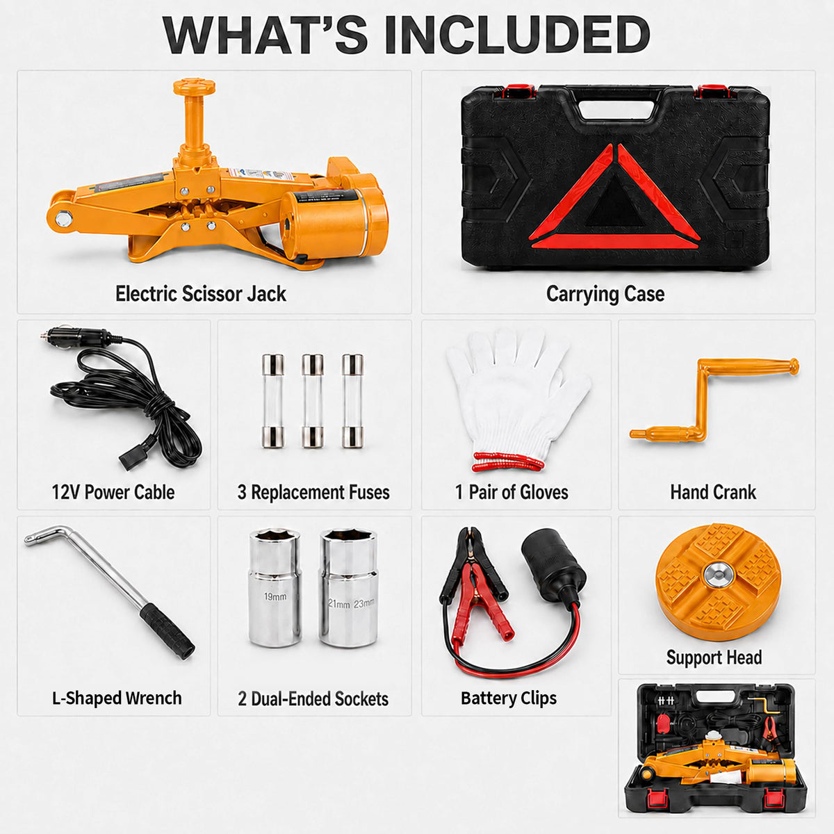 3 Ton 12V Electric Scissor Car Jack P9823