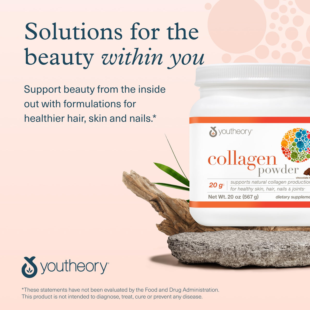 Collagen Powder, Chocolate, 20 oz H83011