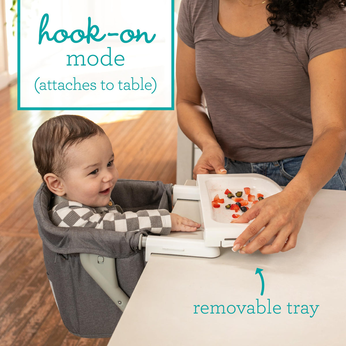 Gray Travel Booster High Chair & Seat J90084