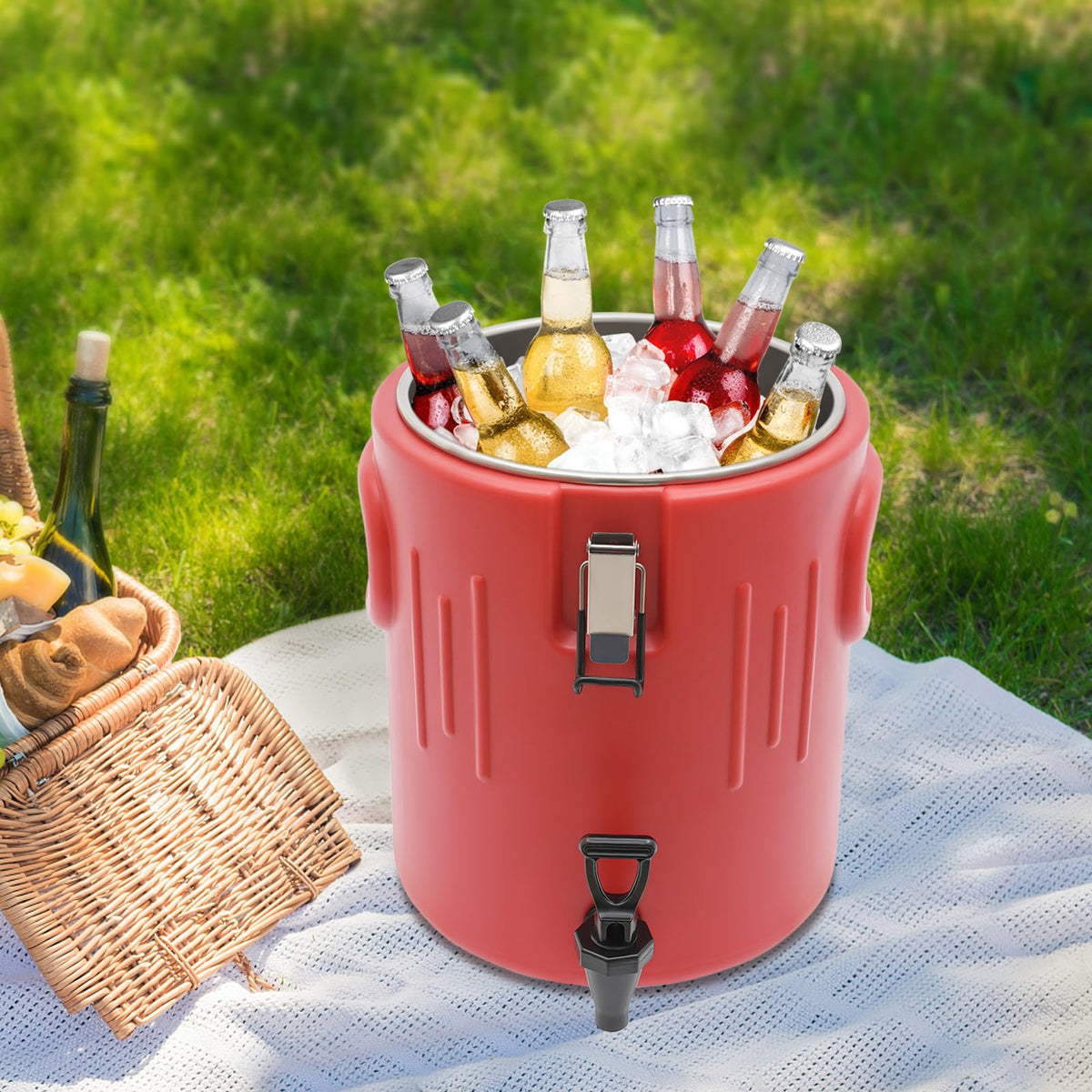 Insulated Beverage Dispenser with 304 Steel Interior R508