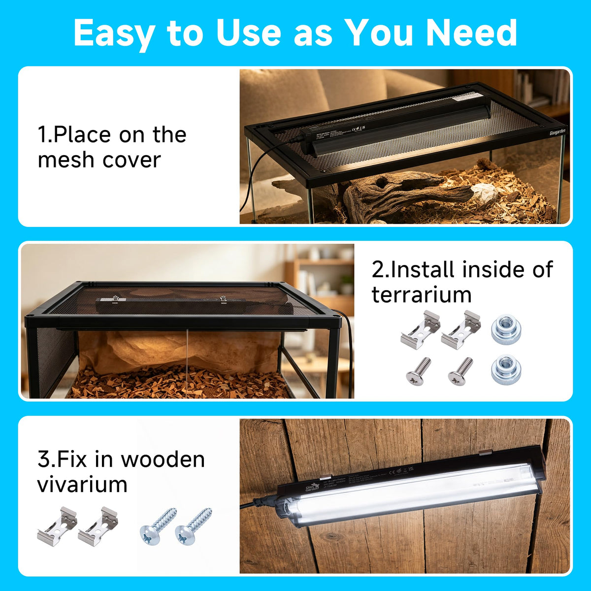 23-Inch 24W UVB Reptile Lighting Combo Kit F9832