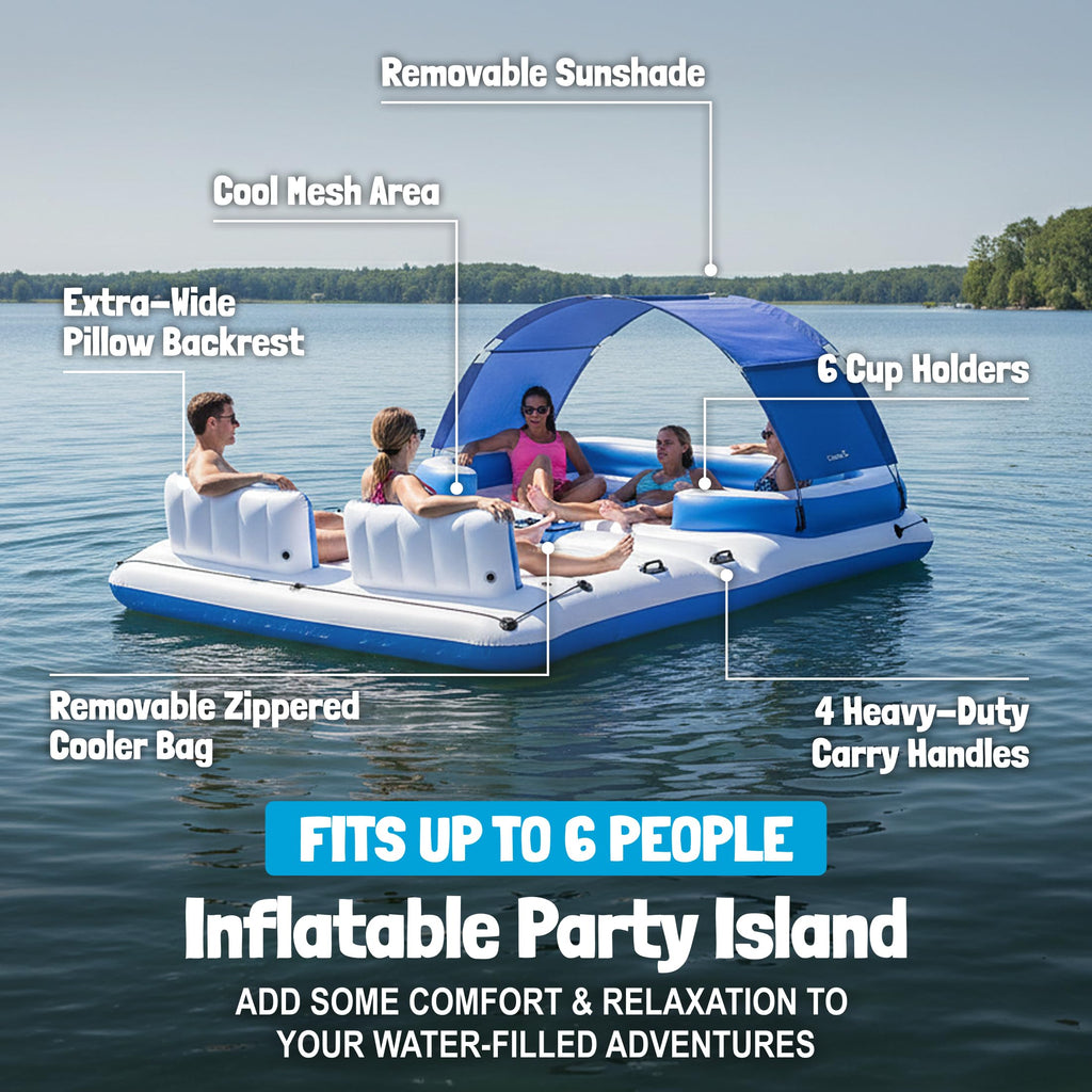 6 Person Inflatable Lake Float O54848