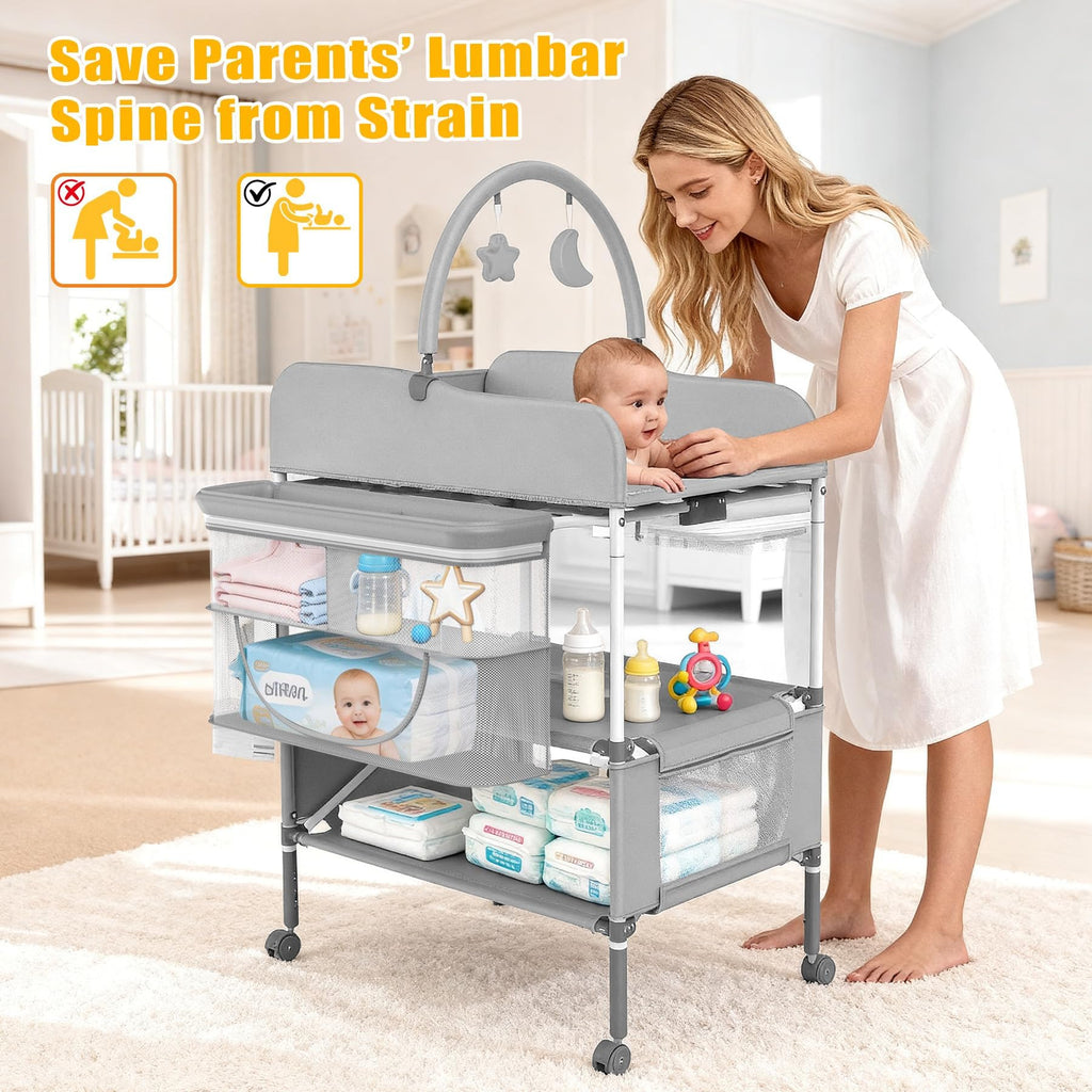 Portable Diaper Changing Station with Drawers P58614