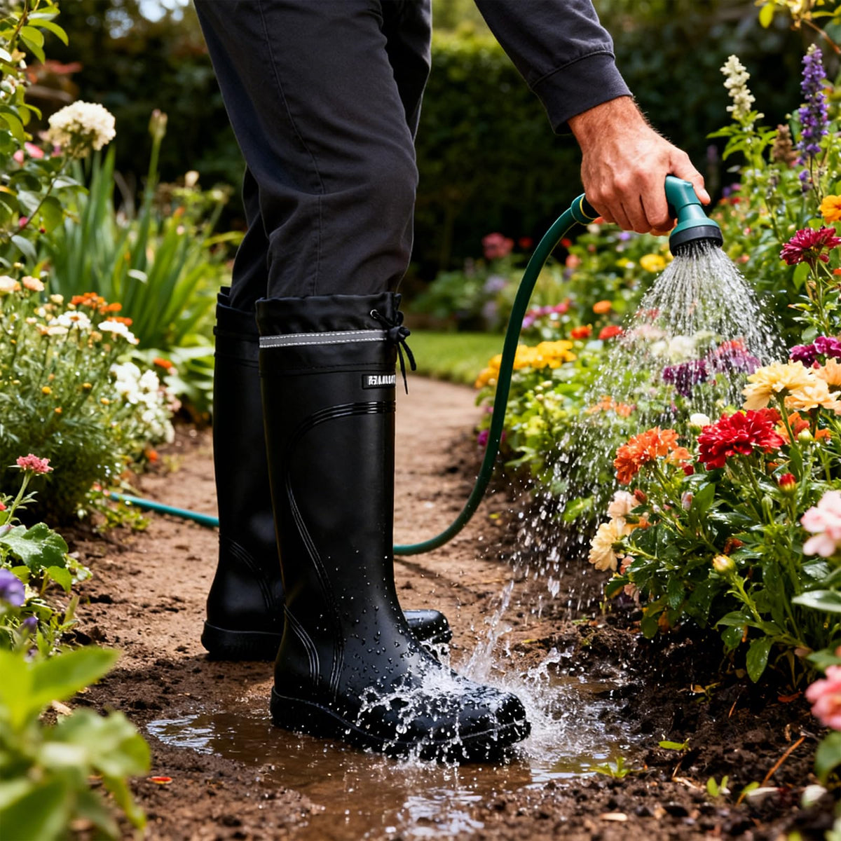 Waterproof Knee High Rubber Rain Boots S261