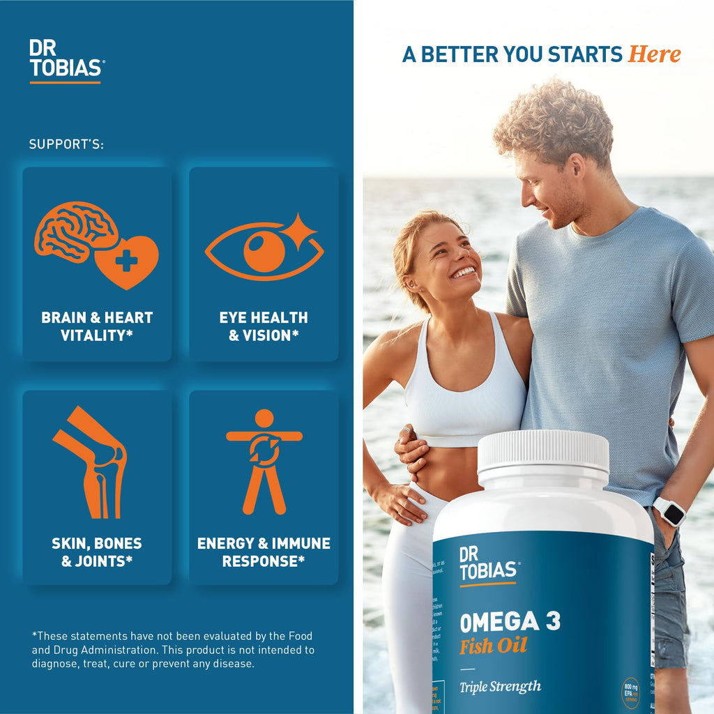 Omega 3 Fish Oil 2000mg 180 Softgels V983546