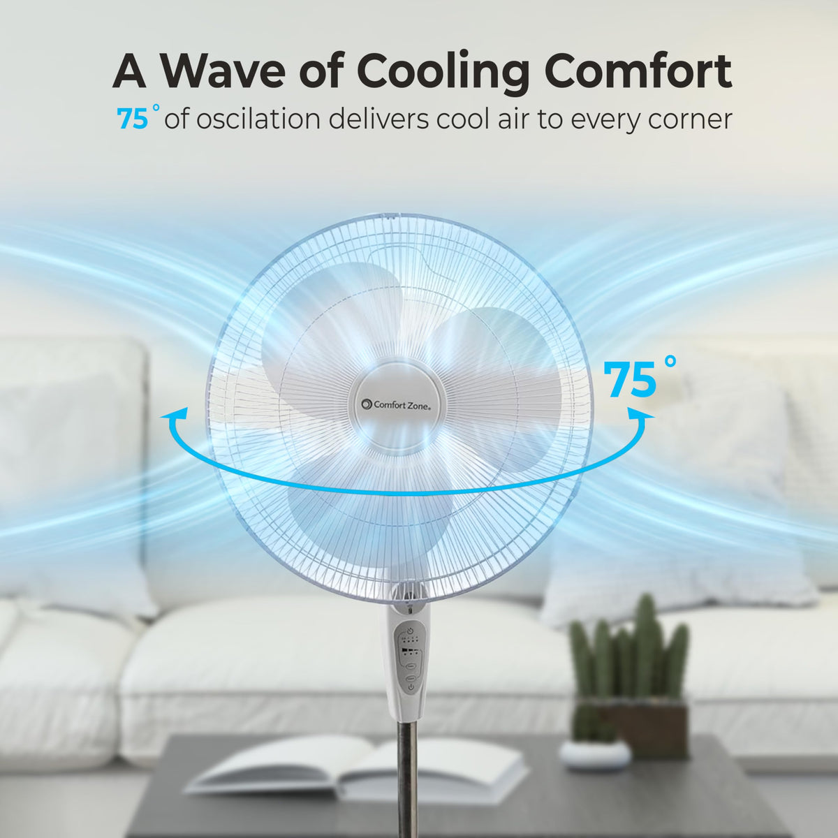 18-Inch Oscillating Pedestal Fan with Remote Control V66407