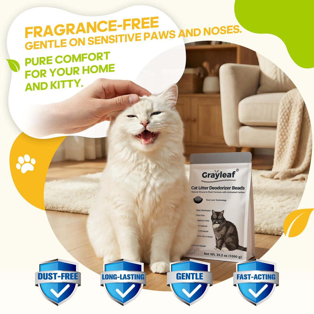 Unscented Cat Litter Deodorizer 35.2oz W5715