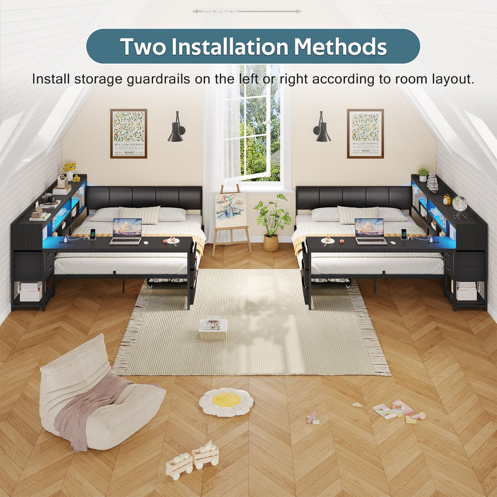 Corner Bed with Storage and Desk Q19244