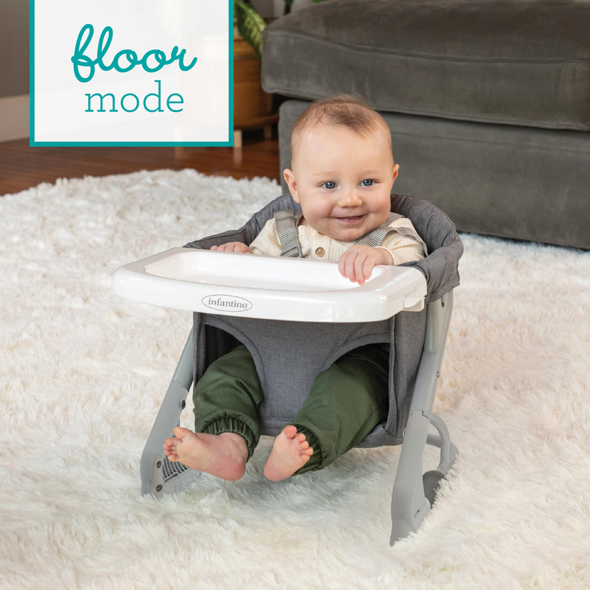 Gray Travel Booster High Chair & Seat J90084
