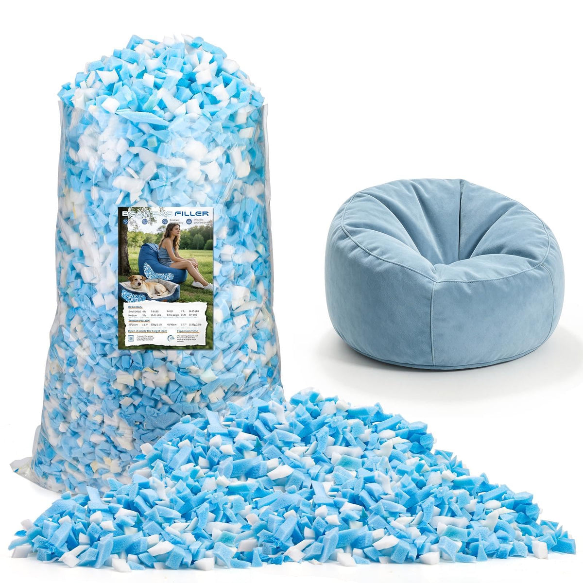 20LB Shredded Memory Foam Filler K763