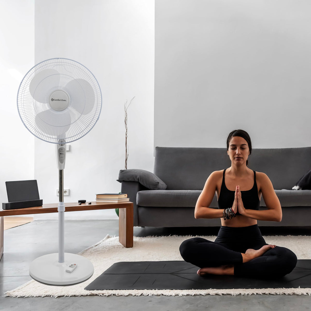 18-Inch Oscillating Pedestal Fan with Remote Control V66407