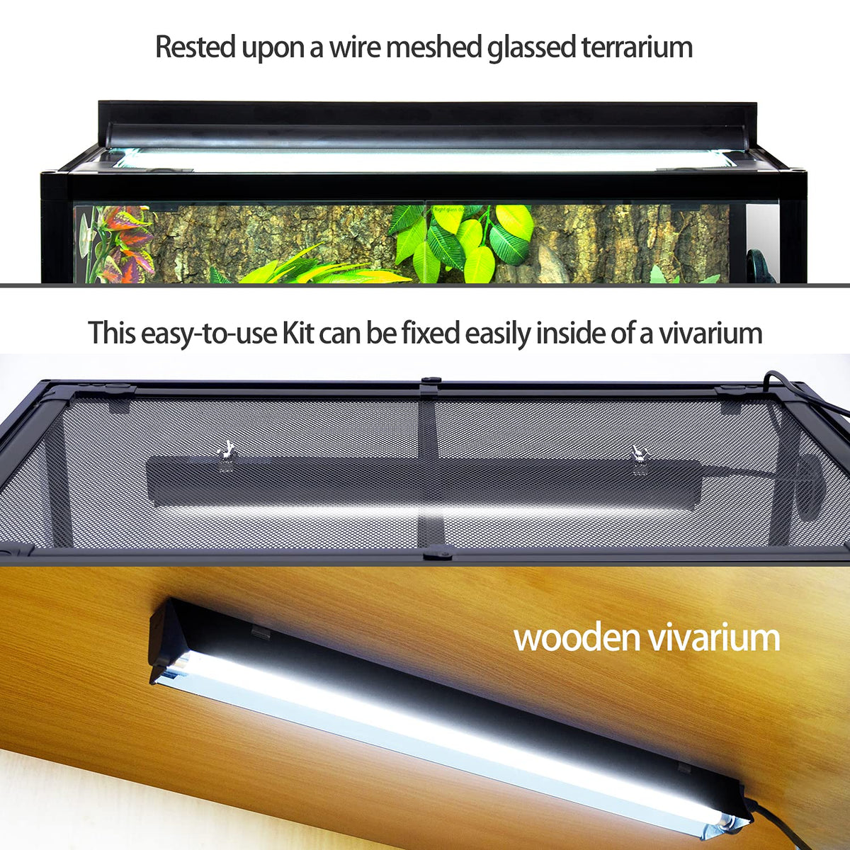 T5 HO UVB Lighting Combo Kit 10.0 24W with 68 Gallon PVC Reptile Enclosure B247