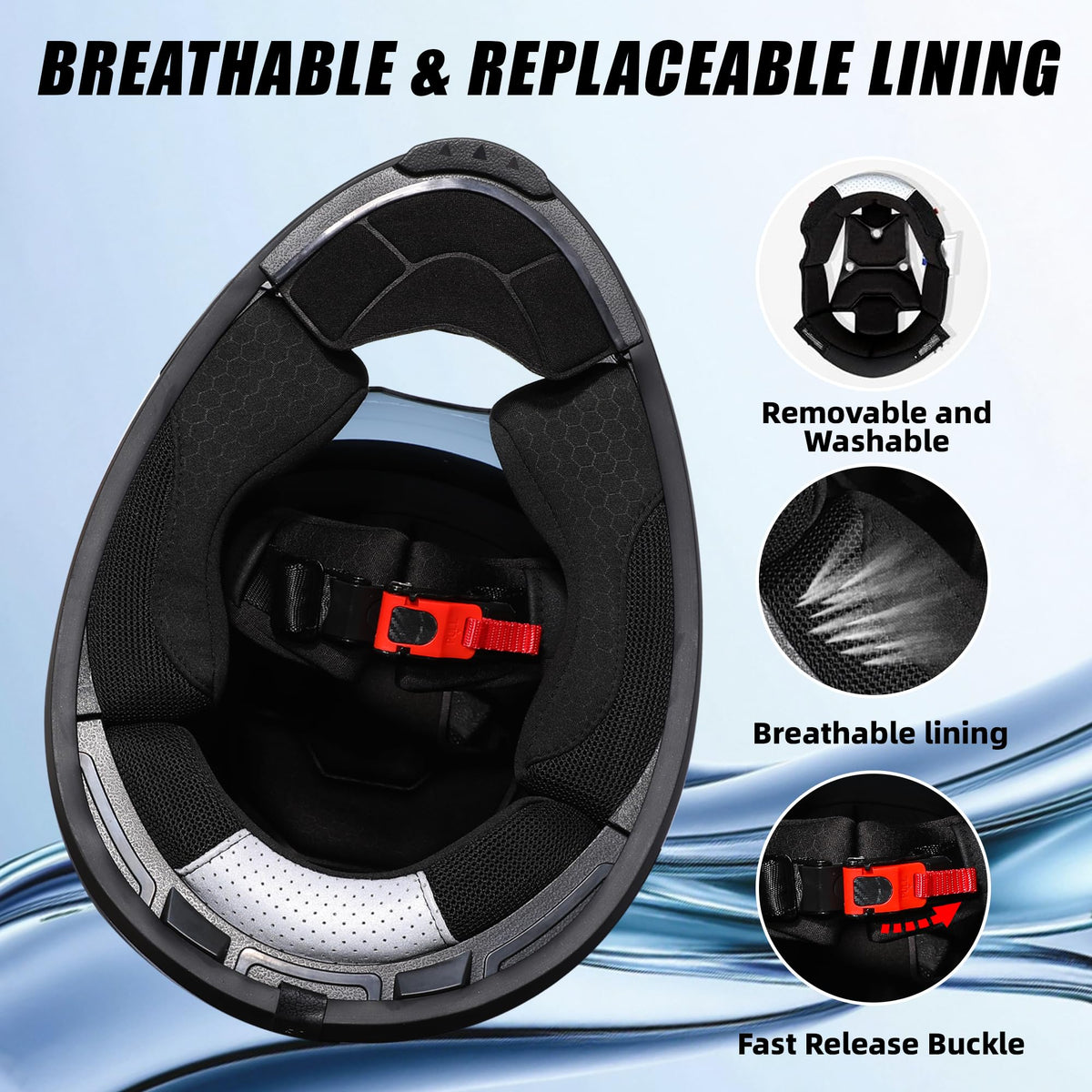 Full Face Motorcycle Helmet Dual Visor Q253468