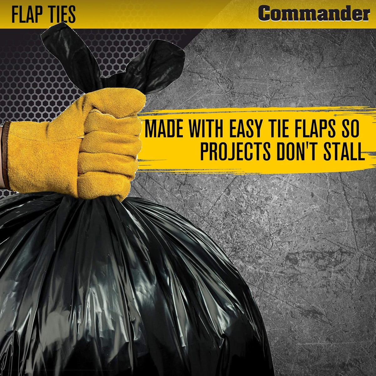 42 Gallon 2 MIL Black Heavy Duty Trash Bags S5462