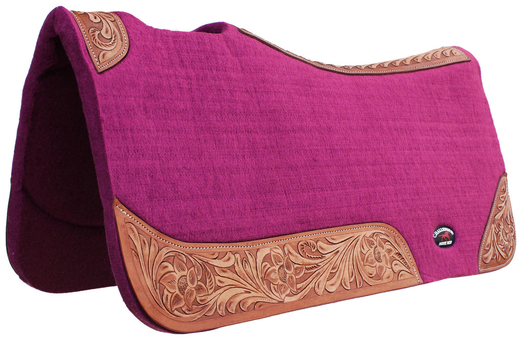 Contoured Wool Felt Moisture Wicking Saddle Pad R939