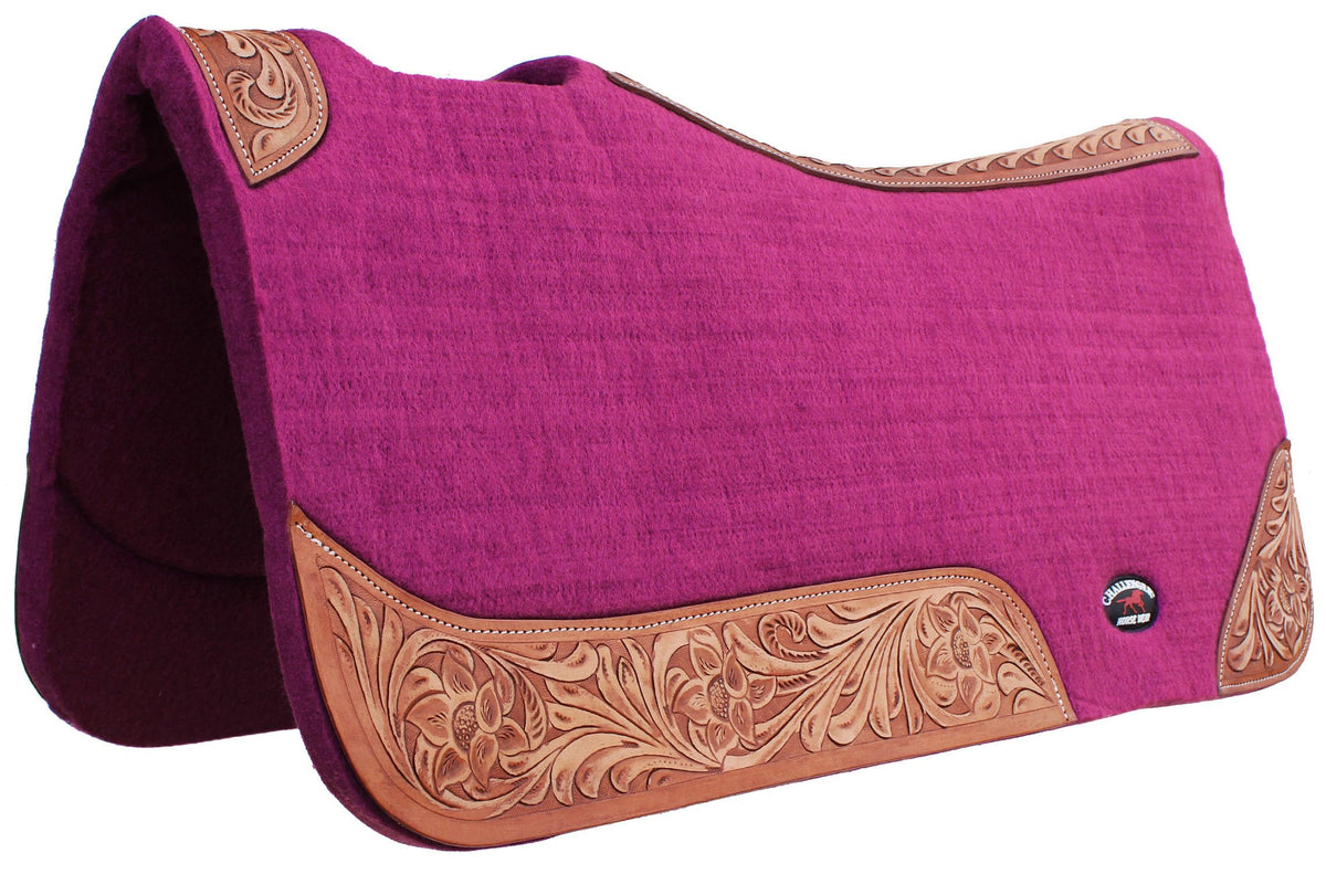 Contoured Wool Felt Moisture Wicking Saddle Pad R939