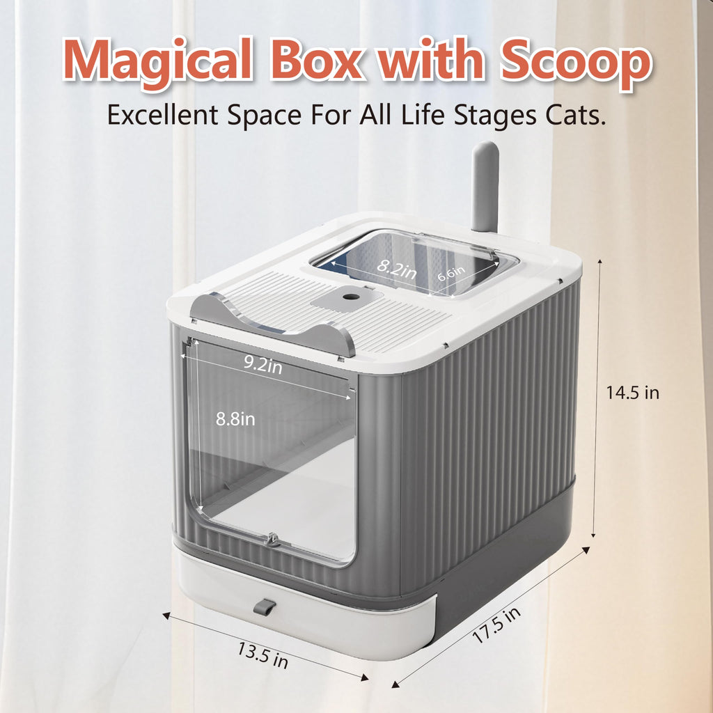 Covered Cat Litter Box with Lid B7612