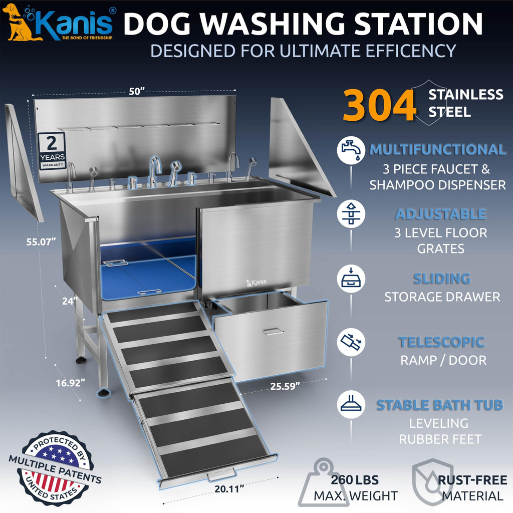 304 Stainless Steel Pet Wash Sink B65382