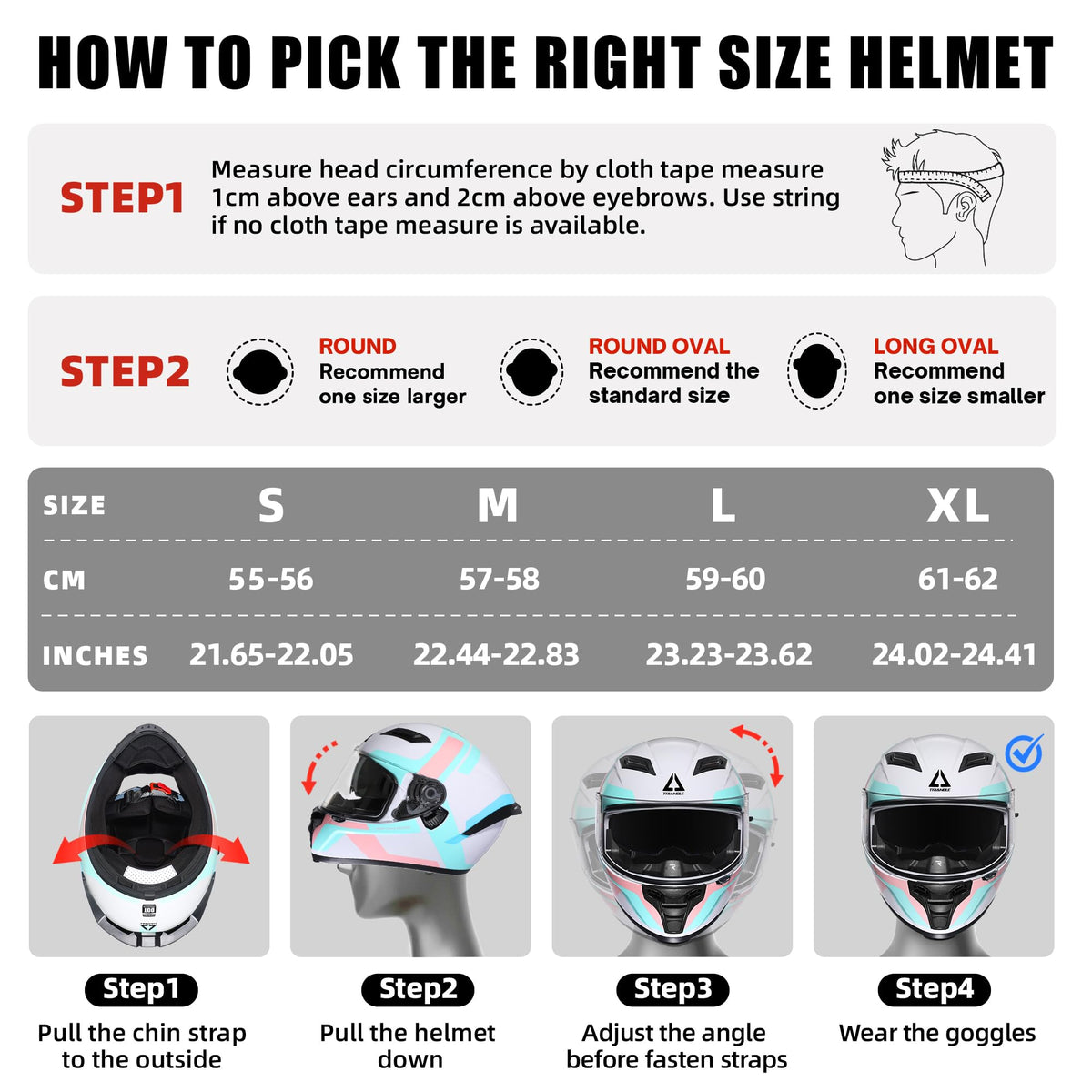 Full Face Motorcycle Helmet Dual Visor Q253468