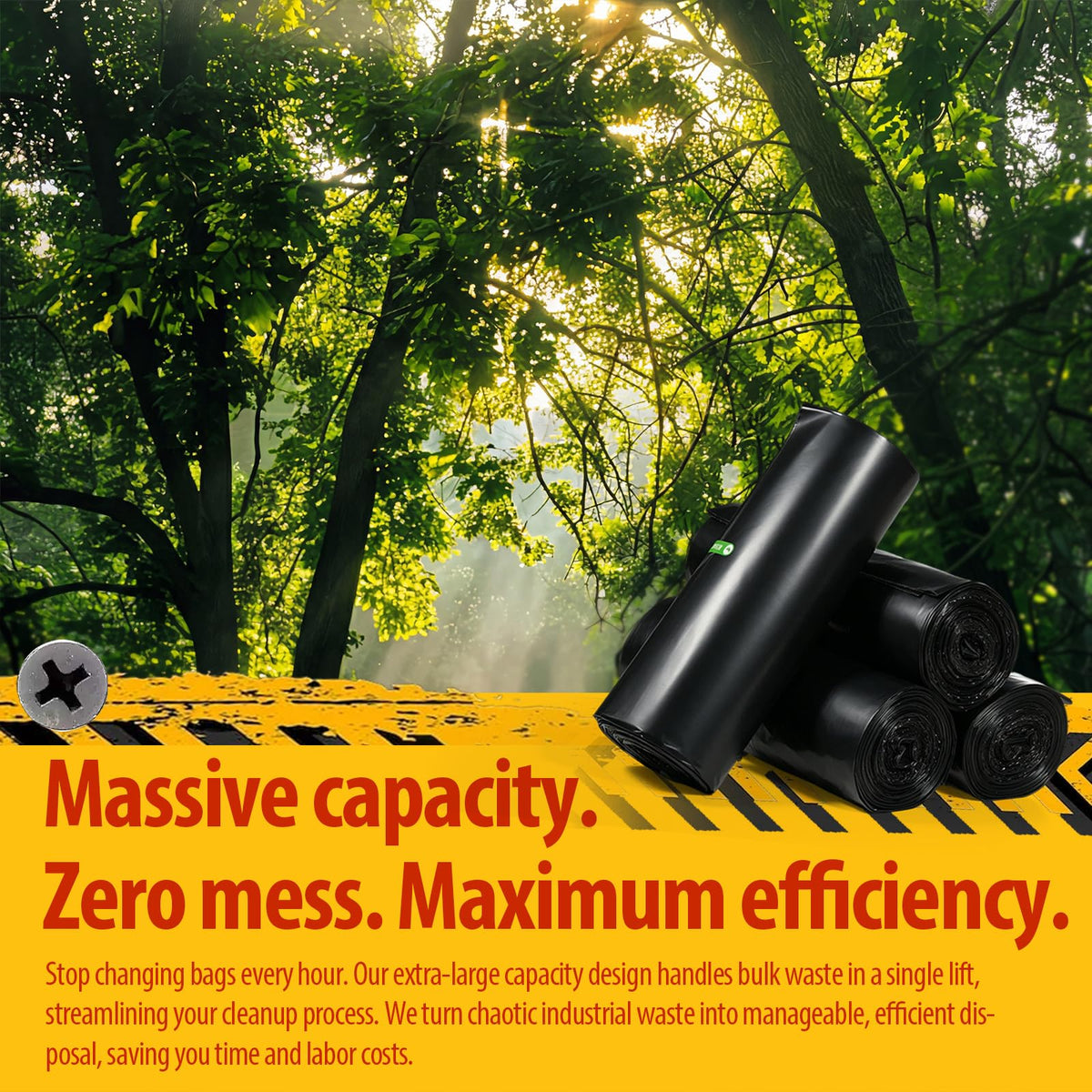 Black 42 Gallon Trash Bags 10 Count R658