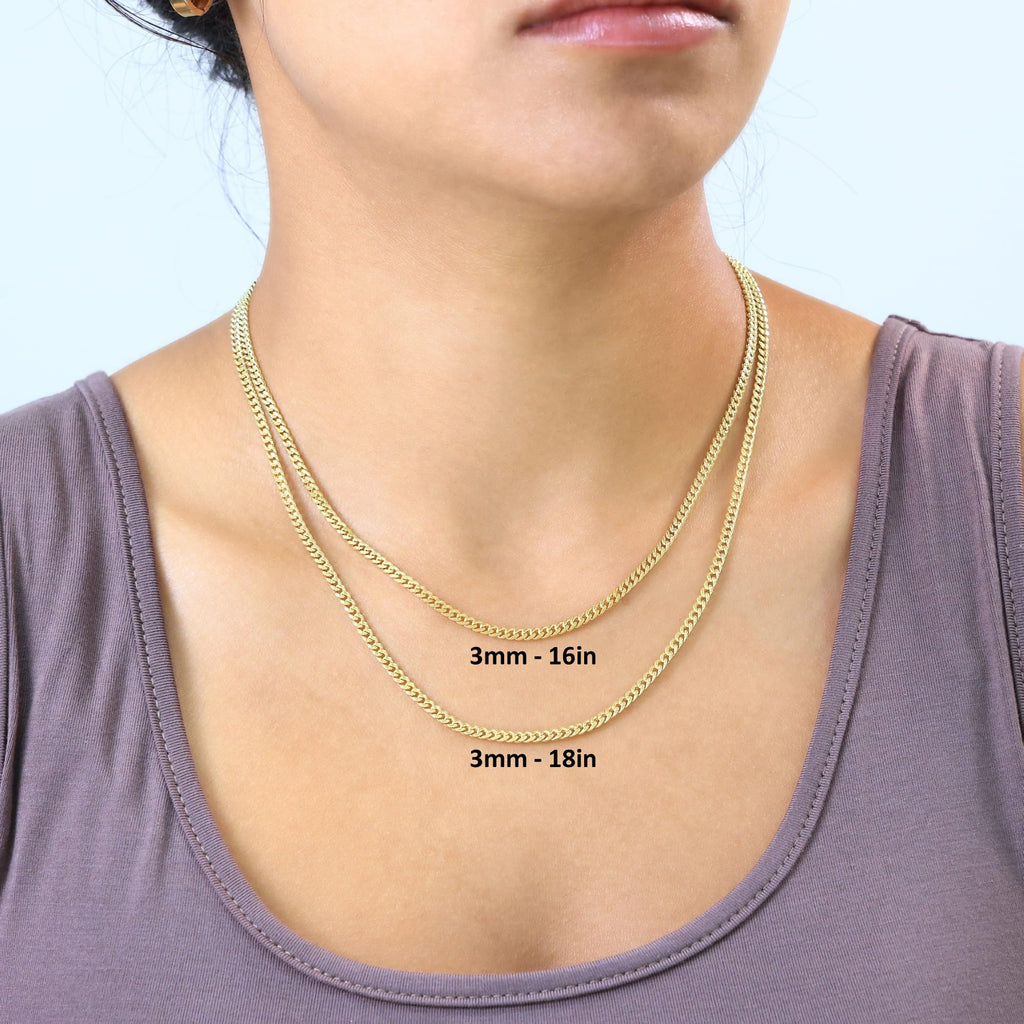 14k Yellow Gold Cuban Chain Necklace M79533